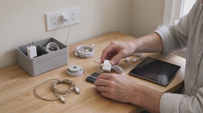 A Family-Friendly Way to Organize Chargers and Cables