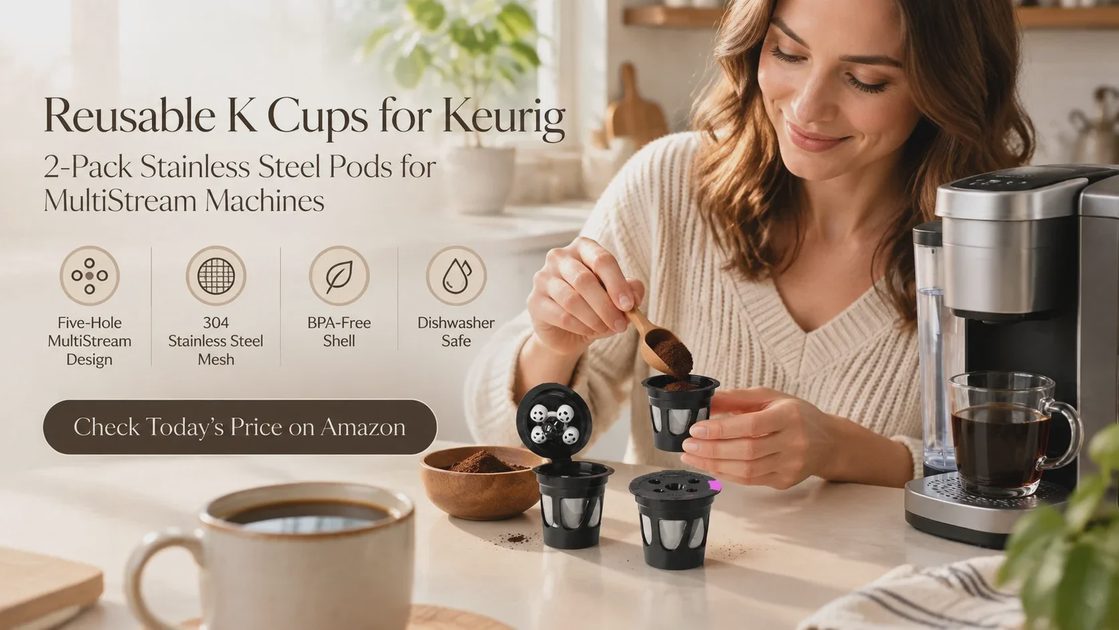 Reusable K Cups for Keurig If your morning includes a compatible Keurig, a bag of grounds, and two minutes for rinsing, this fits